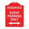 Signmission Event Parking W/ Bidirectional Arrow, Red & White Aluminum Sign, 18" x 24", RW-1824-24073 A-DES-RW-1824-24073 - alternate 1